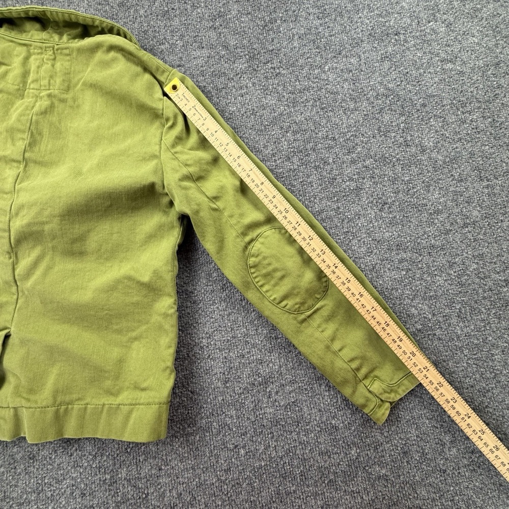 Cartonnier Anthropologie Green Blazer Jacket Womens 8 Cotton Stretch Casual - Picture 9 of 11